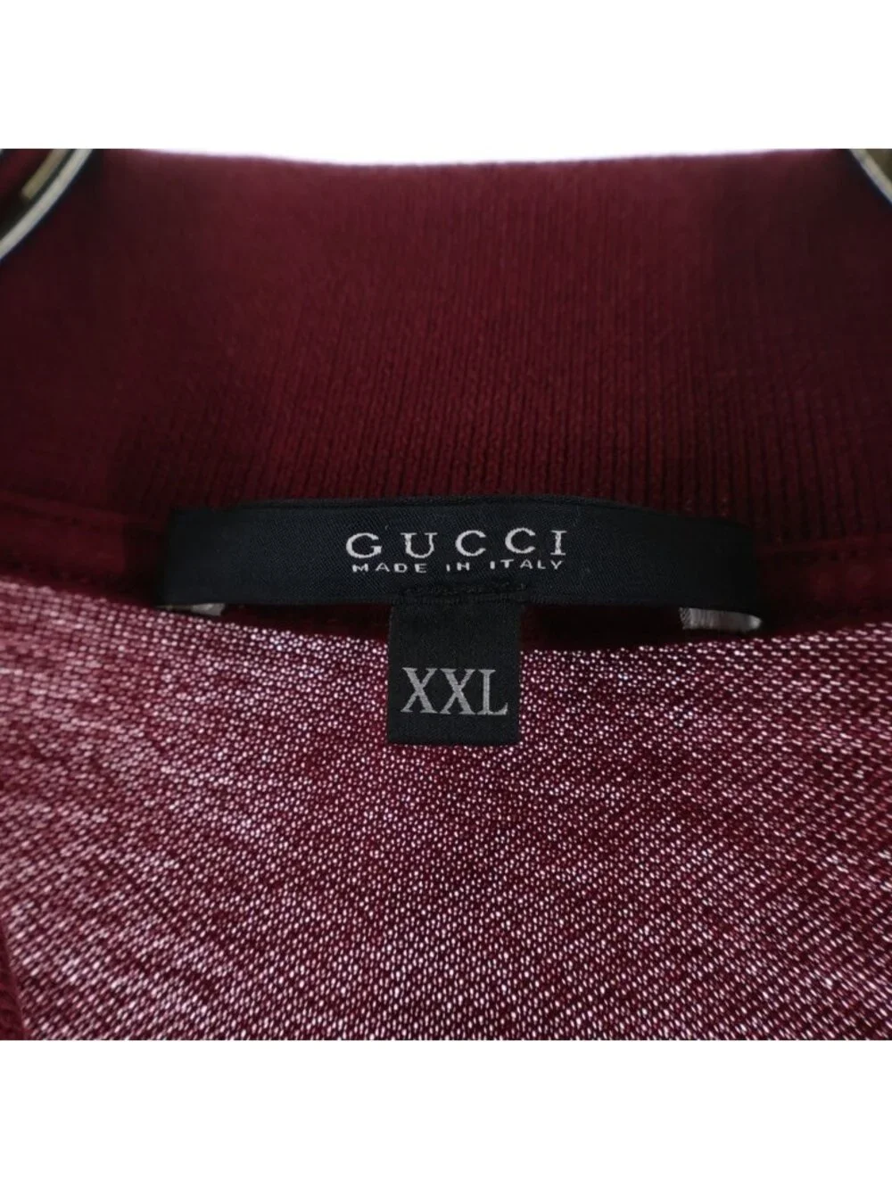 Gucci Polo Shirt Short Sleeve Burgundy